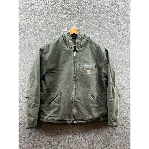 Carhartt Other - Carhartt Sherpa Lined Green Hooded Jacket Men’s Size Regular XL 104392-MOS